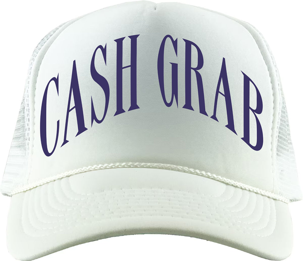 Cash Grab (Air Jordan 5 Grape) Trucker Hat