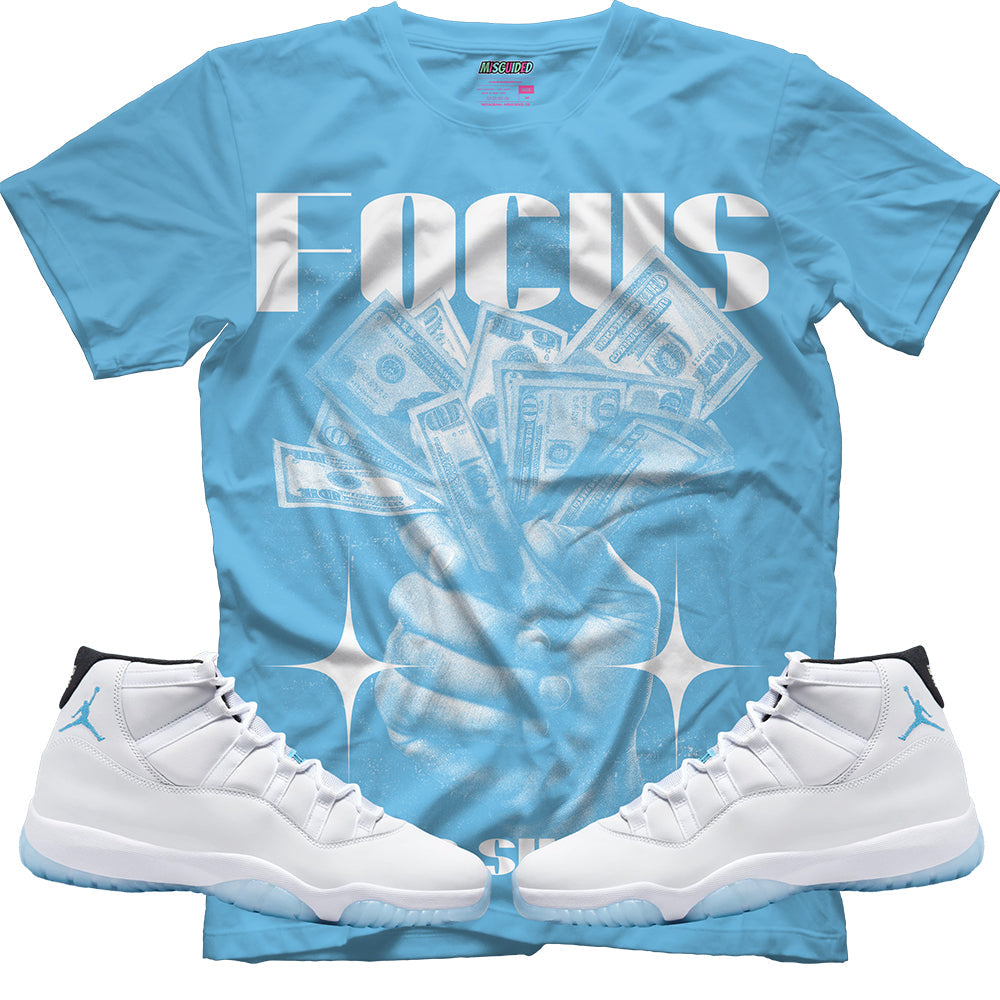 Focus Fuels Success (Air Jordan 11 Legend Blue) T-Shirt