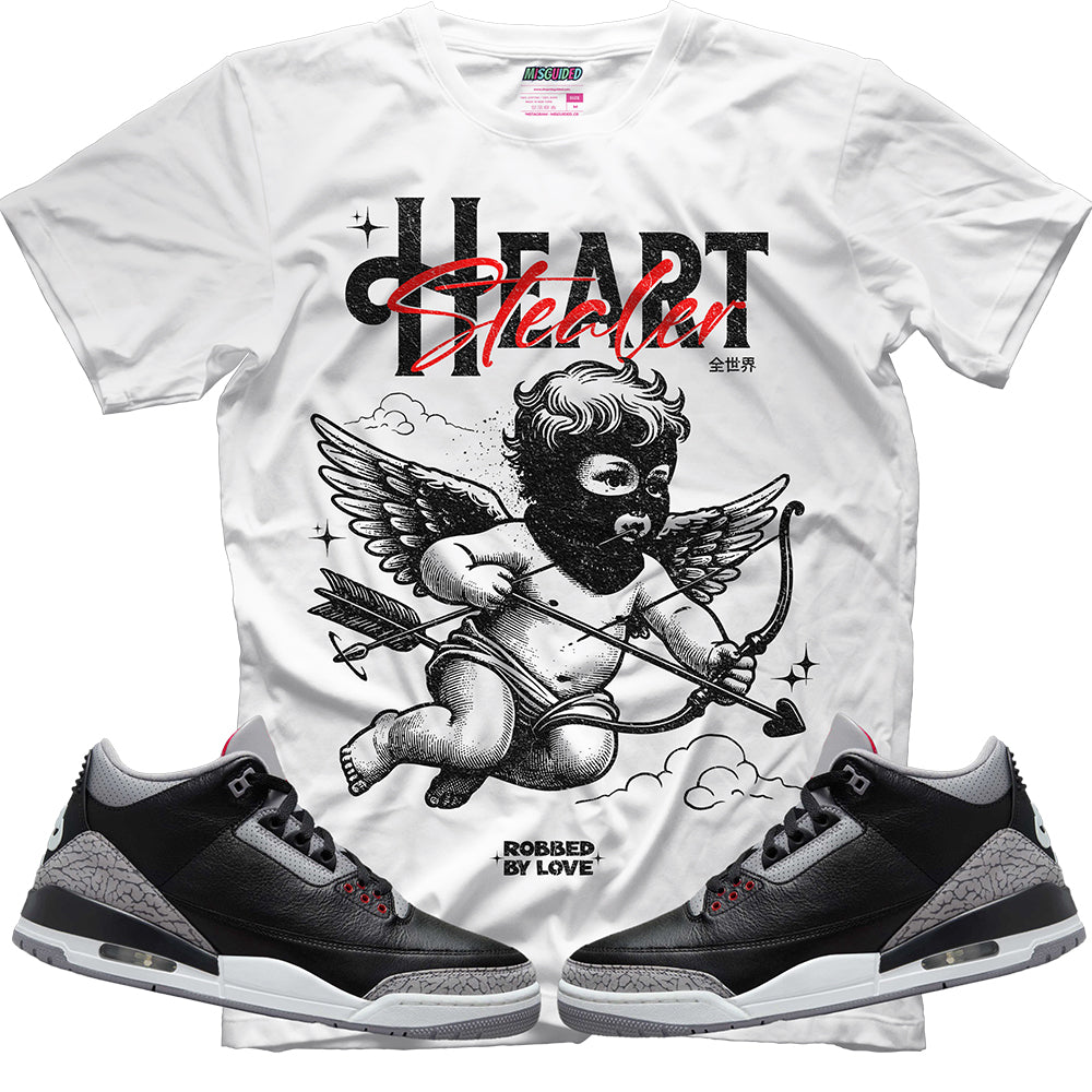 Robbed By Love (Air Jordan 3 Black Cement) T-Shirt