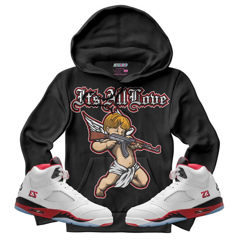 It's All Love (Air Jordan 5 Fire Red) Hoodie