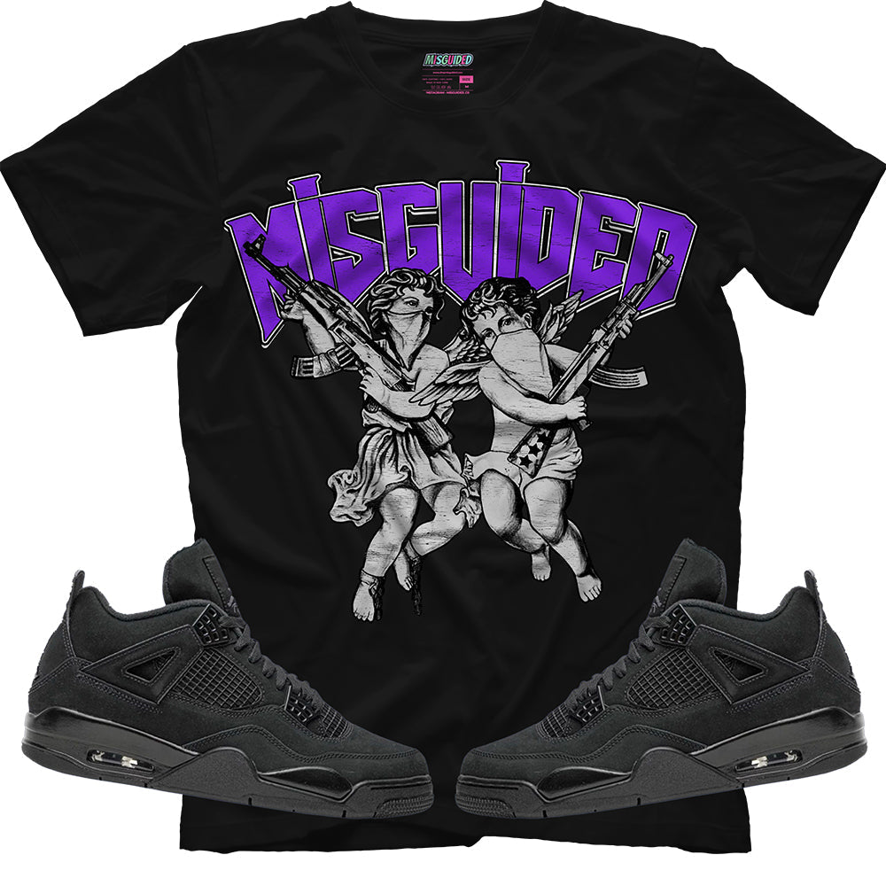 Misguided Angels (Air Jordan 4 Black Cat) T-Shirt