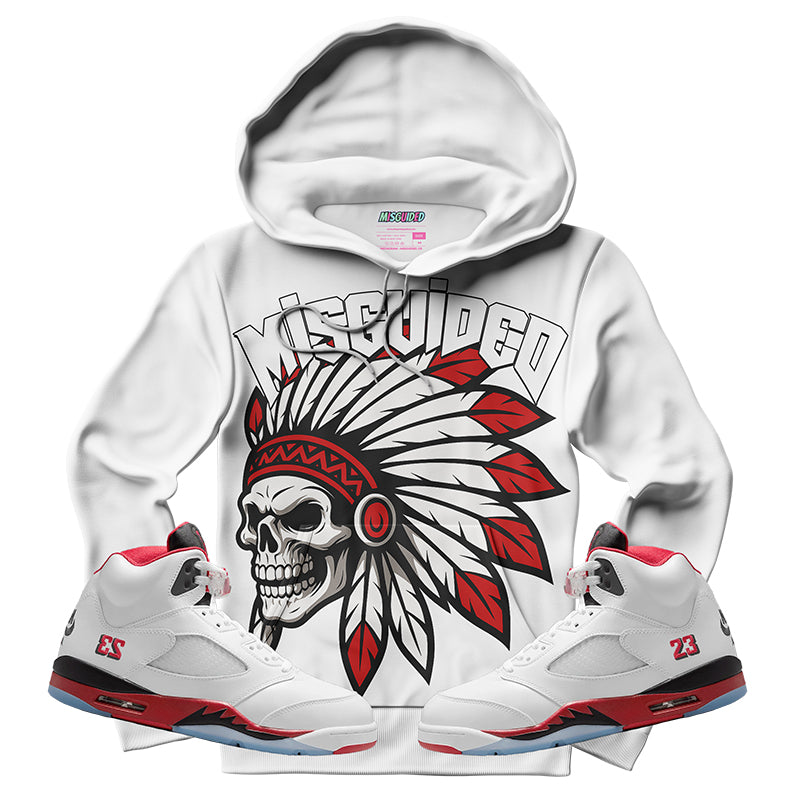 Misguided Chief (Air Jordan 5 Fire Red) Hoodie