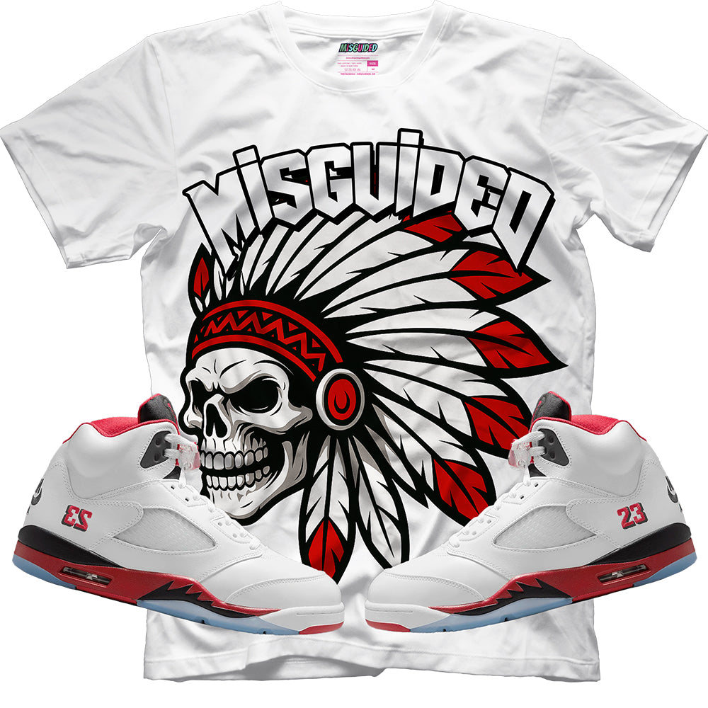 Misguided Chief (Air Jordan 5 Fire Red) T-Shirt