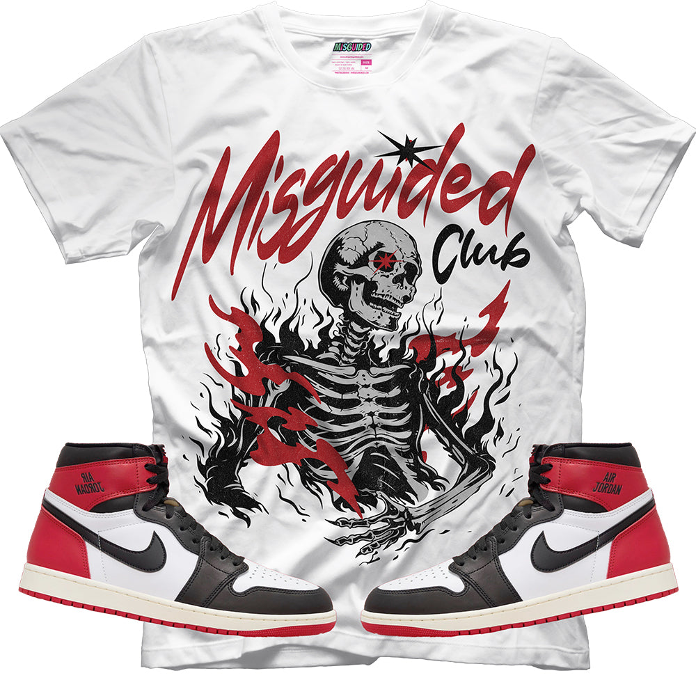 Misguided Club (Air Jordan 1 High OG Black Toe Reimagined) T-Shirt