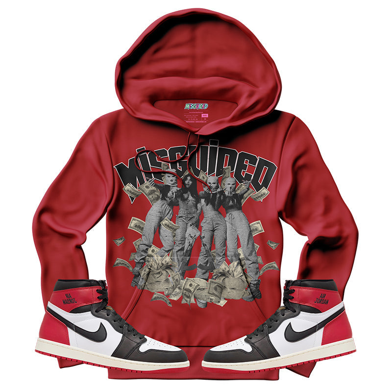 Misguided Girls (Air Jordan 1 High OG Black Toe Reimagined) Hoodie