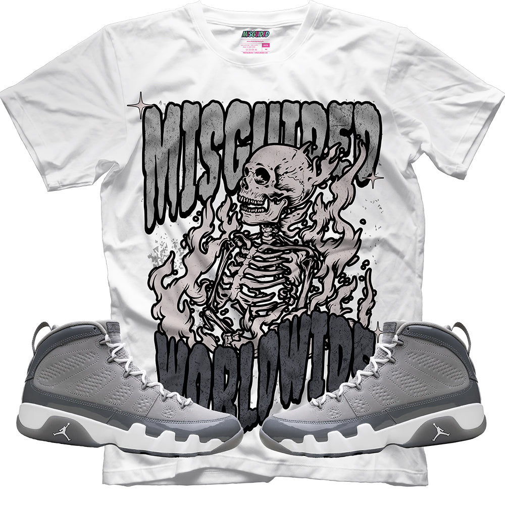 Misguided WRLDWIDE (Air Jordan 9 Cool Grey) T-Shirt
