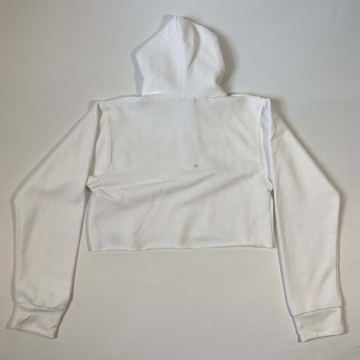 Misguided Crop Top Hoodie - White - Misguided