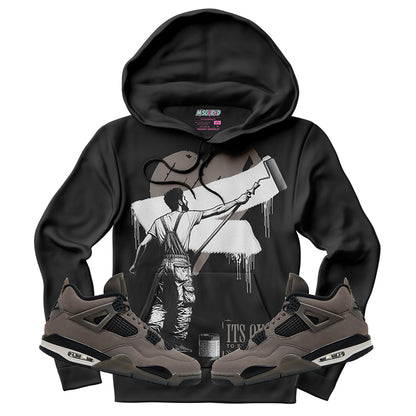 Sudadera con capucha "El amor nunca termina" (Air Jordan 4 Brick By Brick)