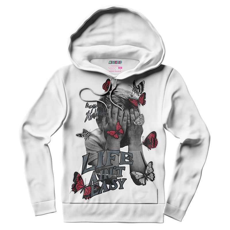 Sudadera con capucha "El amor nunca termina" (Air Jordan 4 Brick By Brick)