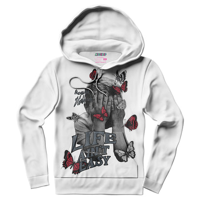 Sudadera con capucha "El amor nunca termina" (Air Jordan 4 Brick By Brick)
