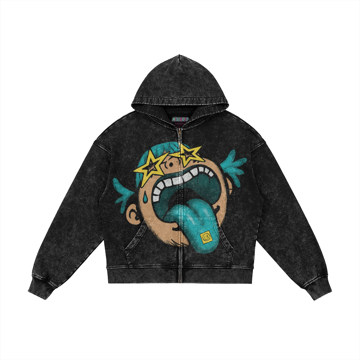 Follow Your Dreams (Air Jordan 11 Gamma Blue) 440GSM Vintage Snow Wash Full-zip Hoodie