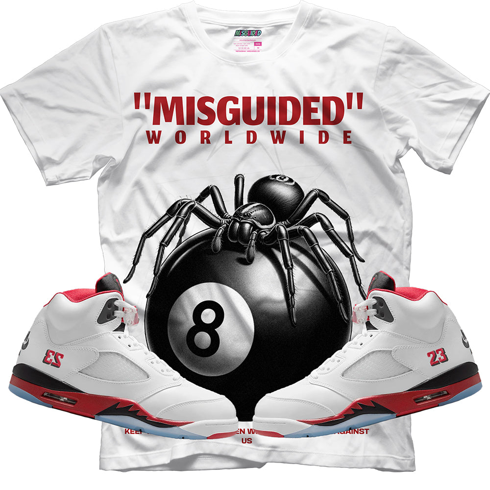 Misguided Spider (Air Jordan 5 Fire Red) T-Shirt