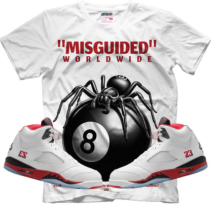 Misguided Spider (Air Jordan 5 Fire Red) T-Shirt