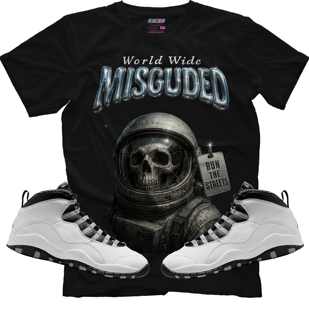 Misguided WW Run The Streets (Air Jordan 10 Steel) T-Shirt