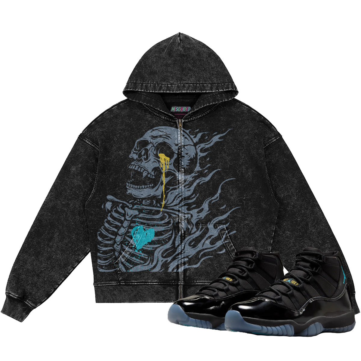 Misguided Club (Air Jordan 11 Gamma Blue) 440GSM Vintage Snow Wash