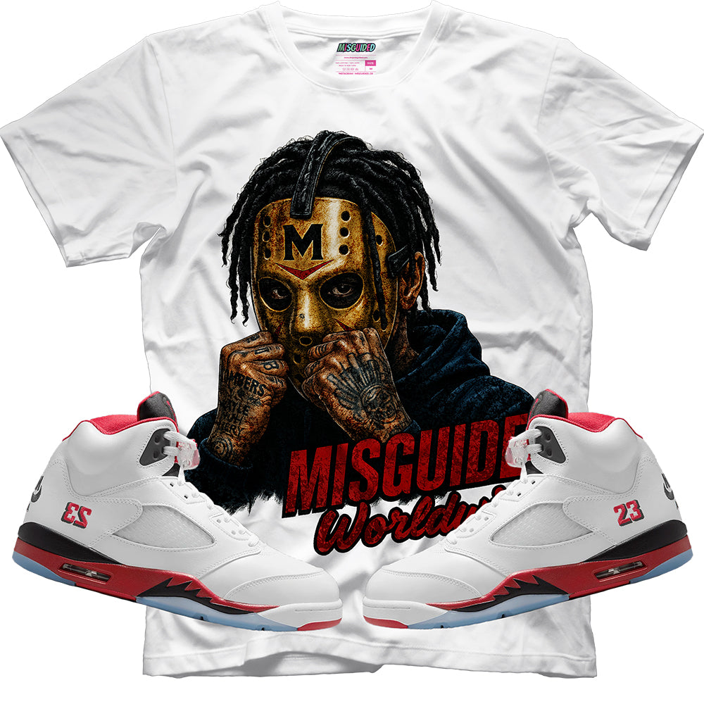 Misguided Jason (Air Jordan 5 Fire Red) T-Shirt