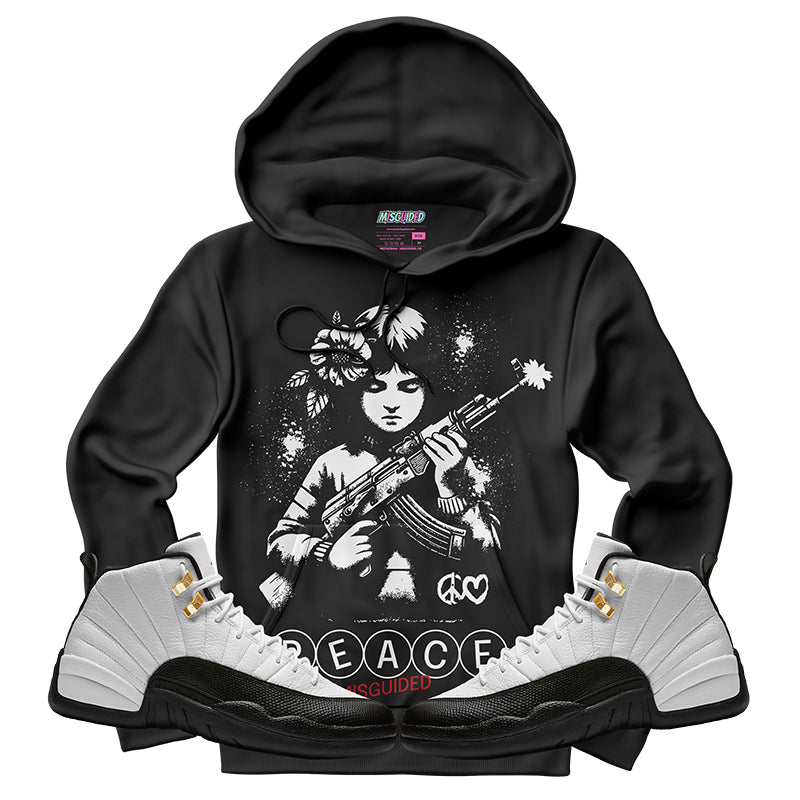 Peace (Air Jordan 12 Taxi) Hoodie)