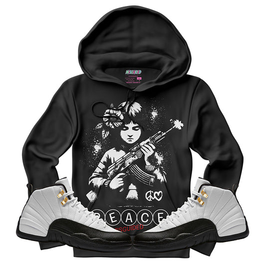 Peace (Air Jordan 12 Taxi) Hoodie)