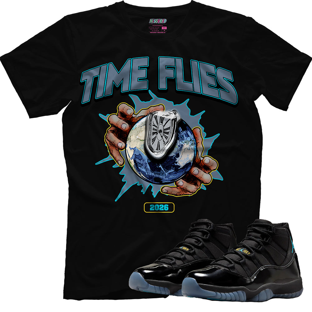 Time Flies (Air Jordan 11 Gamma Blue) T-Shirt