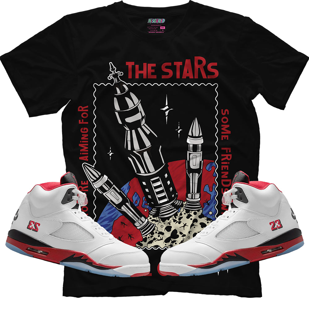 When Aiming For The Stars Some Friends Will Fall Off(Air Jordan 5 Fire Red) T-Shirt