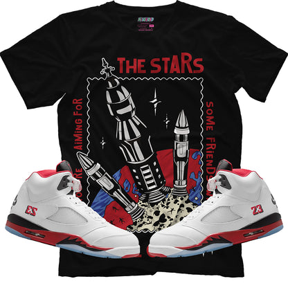 When Aiming For The Stars Some Friends Will Fall Off(Air Jordan 5 Fire Red) T-Shirt